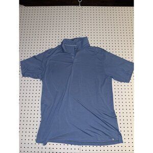 NWT Peter Millar Seaside Dri Release Golf Polo Shirt Mens XL Solid Blue